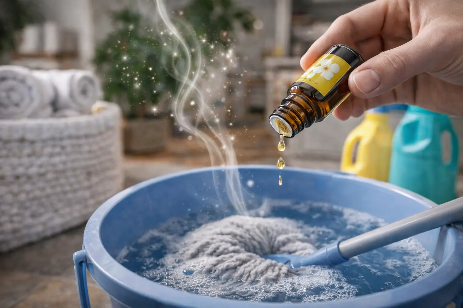 Añade solo dos gotas a tu cubo de la fregona y tu hogar olerá increíble durante días, sin necesidad de vinagre ni limón