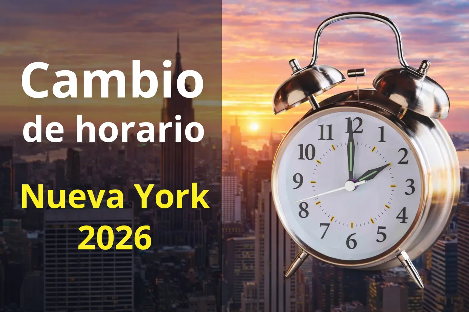 Cambio de horario en Nueva York 2026: fecha exacta del horario de verano (DST), cómo ajustar el reloj y en qué ciudades se adelanta una hora