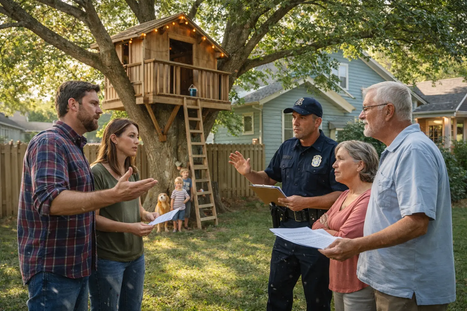 Cómo una disputa vecinal por una casa del árbol casera terminó con una orden judicial, una familia dividida y una comunidad preguntándose si las normas de seguridad han ido demasiado lejos